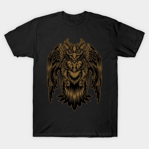 Mecha Owl T-Shirt by oziazka